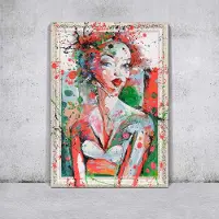 YS Canvas schilderij landschapsformaat handgeschilderd ritme van kleur abstract ritmisch – -Art Gallery – Dynamische wanddecoratie voor woonkamer – Modern schilderij voor hal en kantoor