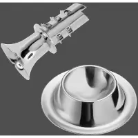 Westmark Set: 1 citroenpourer/mini sapcentrifuge + 1 standaard/houder, roestvrij staal, zilver, 629822E6