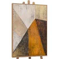 YS Canvas schilderij 120x80 cm handgeschilderd ontmoeting van vlakken – -Art Gallery – Lijst: Hout – Luxe wanddecoratie
