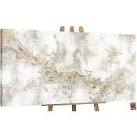 YS Canvas schilderij groot handgeschilderd verhaal abstract narratief – -Art Gallery – Unieke wanddecoratie voor woonkamer – Modern schilderij voor hal en kantoor