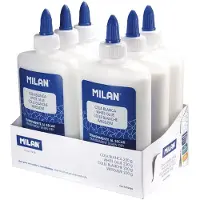 Milan Display Doos 6 Flesjes Witte Lijm 250g Transparant