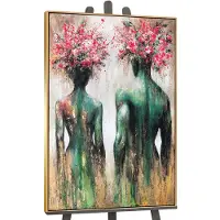 YS Canvas schilderij handgeschilderd blossoming souls abstract – -Art Gallery – Luxe wanddecoratie voor woonkamer – Modern schilderij voor slaapkamer en hal
