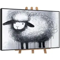 YS Canvas schilderij handgeschilderd curly fantasy abstract – -Art Gallery – Luxe wanddecoratie voor woonkamer – Modern schilderij voor slaapkamer en hal