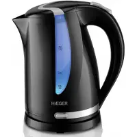 Haeger Blackness Waterkoker - 360° draaibaar - 1.7L - 2200W - Elektrisch - Cool Touch - Zwart