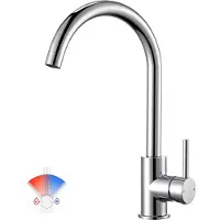 CECIPA MAX Keukenkraan - Keuken kraan - C-vormig - 360° Draaibaar - RVS- Chroom