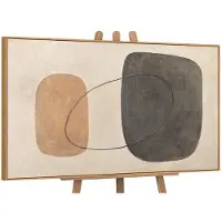 YS Canvas schilderij handgeschilderd balance of contrasts abstract – -Art Gallery – Luxe wanddecoratie voor woonkamer – Modern schilderij voor slaapkamer en hal