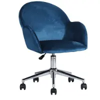 CALICOSY - Stoffen bureaustoel met zwenkwielen en armleuningen 57x62x77 87cm