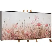 YS Canvas schilderij groot handgeschilderd april lente natuur – -Art Gallery – Frisse wanddecoratie voor woonkamer – Modern schilderij voor slaapkamer en hal