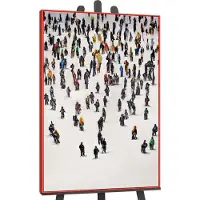 YS Canvas schilderij landschapsformaat handgeschilderd collectieve beweging abstract – -Art Gallery – Dynamische wanddecoratie voor woonkamer – Modern schilderij voor kantoor en hal