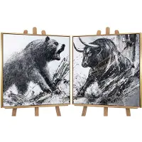 YS Canvas schilderij handgeschilderd wild impulse abstract – -Art Gallery – Luxe wanddecoratie voor woonkamer – Modern schilderij voor slaapkamer en hal