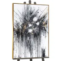 YS Canvas schilderij handgeschilderd dance of splashes abstract – -Art Gallery – Luxe wanddecoratie voor woonkamer – Modern schilderij voor slaapkamer en hal