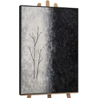 YS Canvas schilderij handgeschilderd breath of winter abstract – -Art Gallery – Luxe wanddecoratie voor woonkamer – Modern schilderij voor slaapkamer en hal
