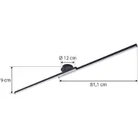 LINDBY Plafondlamp , Aurendor, Zwart, Woonkamer, Aluminium, Modern
