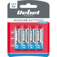 Rebel Extreme Alkaline-batterijen AA, 4 stuks, 1,5V
