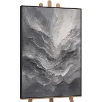 YS Canvas schilderij handgeschilderd memory of rocks abstract – -Art Gallery – Luxe wanddecoratie voor woonkamer – Modern schilderij voor slaapkamer en hal