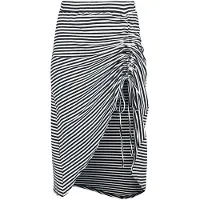 Banned Retro - Rockabilly Midirok - Beach Breeze Skirt - S tot 4XL - voor Vrouwen - zwart-wit - Maat S