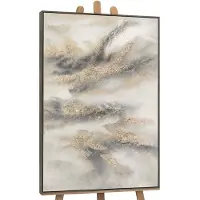 YS Canvas schilderij handgeschilderd cloudy melody abstract – -Art Gallery – Luxe wanddecoratie voor woonkamer – Modern schilderij voor slaapkamer en hal