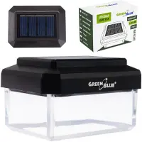 Greenblue Groen-blauwe LED-zonnelamp voor palen, geschikt voor 60 x 40 mm, met een brievenbusafdekking, 3200K, model GB125 WW