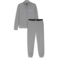 BOSS Loungewearset van stretchkatoen met logoprint Maat M