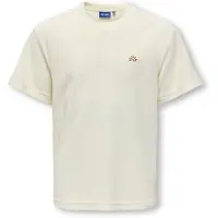 Only & Sons JUNIOR badstof T-shirt ecru Effen - maat 134/140