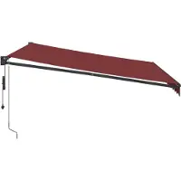 vidaXL Luifel automatisch uittrekbaar 400x300 cm bordeauxrood
