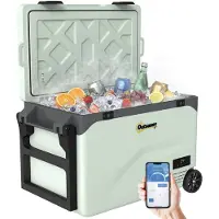 Outsunny Autokoelkast-HDPE, ABS-72,6L x 42,2B x 50H cm-Groen