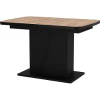 Vicco Eettafel Fenaro, Goudkleurig Eiken/Zwart, 120-160 x 80 cm uitschuifbaar