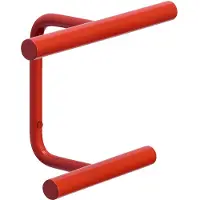 Hubsch Wandkapstok Flip, rood, breedte 20 cm, metaal Flip, rood, Hal, metaal, Modern