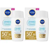 Nivea Sun Face Invisible Daily Fluid Spf 50+ 2x40 ml Crème