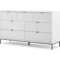 Vicco Eliza Dressoir – 42 x 81 cm met 7 laden Wit