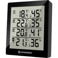 Bresser Quadro 7000020CM3000 Thermo- en hygrometer Zwart