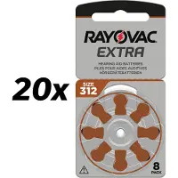 Rayovac 120 Batterijen voor gehoorapparaten 312, 20 Plaquettes (PR41)