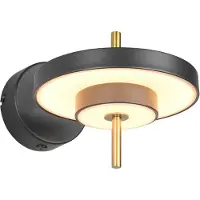 TRIO Moderne wandlamp Keaton zwart met goud