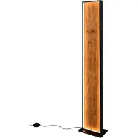 TRIO Vloerlamp Kalea, dimbaar, hout licht, Woon-/ Eetkamer, Hout, vloerlamp hout