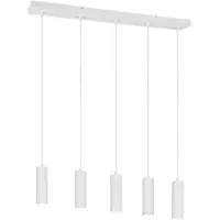 TRIO SOKA - Hanglamp - Wit mat - excl. 5x GU10 5 W - Plafondbevestiging - In hoogte verstelbaar