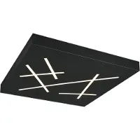 TRIO LED-plafondlamp Snip, dimbaar, zwart, Woon-/ Eetkamer, metaal, Modern, LED plafondlamp