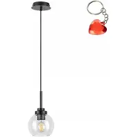 Rabalux 75006 Tirina, E27, zwart, bolvormig, diameter 150 mm
