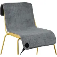 Tristar BW-4772 Elektrisch stoeldeken - Warmtedeken - Wasmachinebestendig - Anti-slip - 110 x 40cm - Fleece -Grijs - Verwarmd Onderrug - Voor 1 stoel/persoon