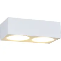 TRIO Wandlamp Mattone, wit / opaal, Woon-/ Eetkamer, Gips / Klei, Modern, wandlamp
