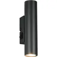 TRIO R26852732 wandlamp TARYN mat zwart - 2x GU10 - 5W