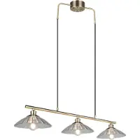 TRIO Hanglamp Eluna, dimbaar, brons / oud-messing, Woon-/ Eetkamer, metaal, hanglamp