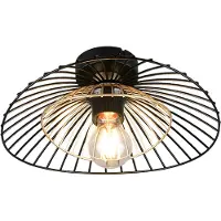 TRIO Plafondlamp Lauris Ø 30cm zwart