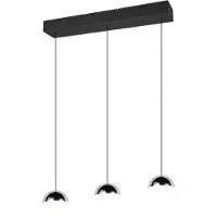 TRIO 3-lichts hanglamp Senta chroom