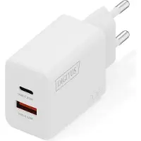 Digitus DA-10300 USB-Ladegerät 20W, 1x USB-C, 1x USB-A weiß