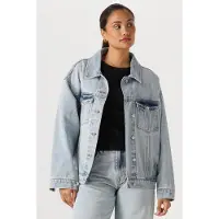 WITHBLACK Dames Jassen Wblmartha Denim Jacket - Lichtblauw - Maat L