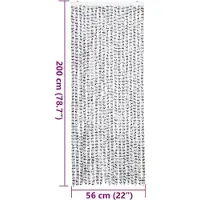 vidaXL Vliegenhor met lichtgrijs en donkergrijs gedeelte, 56x200 cm, chenille