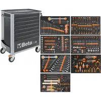 Beta gereedschapswagen 8 laden, 398-delig, BW 2400S G8/E-L, grijs