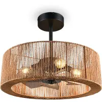 TRIO Plafondventilator E27 | Smillum | Ø 61 cm | Bruin | Lighting