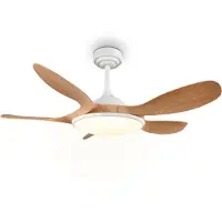 TRIO Witte Ventilator Flen Met Houten Bladen Ø 108cm