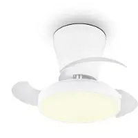 RL LIVE YOUR LIGHT REALITY MOSS - Ventilator - Wit - incl. 1x SMD 13 W - Afstandsbediening - Geintegreerde dimmer - Traploos instelbare lichtkleur - Geheugenfunctie - Zomer- en wintermodus - 6 snelheidsniveaus